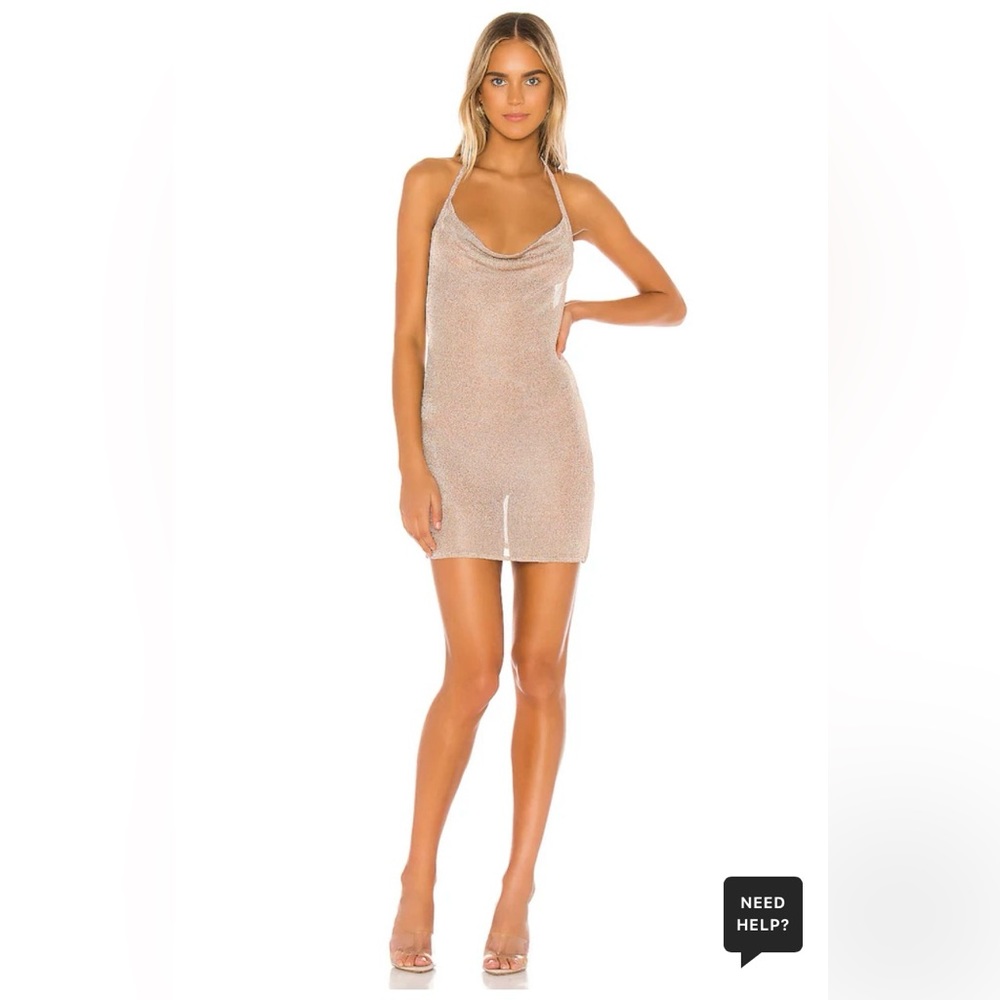 superdown Brina Mini Dress in Rose Gold size xs